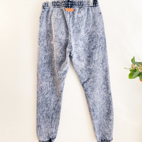 🦋 MEN'S TALENTLESS Blue Acid Wash Sweatpants Small Casual Pants Tie Dye - Picture 2 of 5